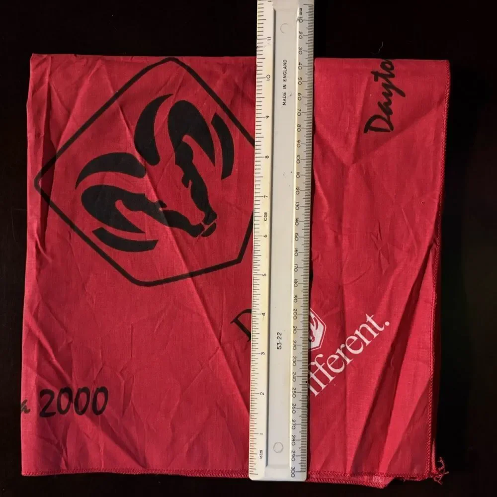 Vintage Red Dodge Ram Daytona 2000 Bandana with Logo unused